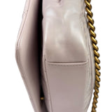 Chanel Light Lilac Calfskin Leather Quilted Flap Chain Bag