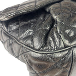 Chanel Black Caviar Quilted Coco Pleats Flap Two-Way Bag 2012