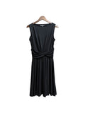Vintage Salvatore Ferragamo Black Wool Blend Mid Length Dress