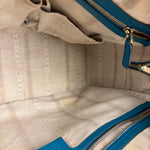 Gucci Diamante Bright Blue Leather Top Handle Bag