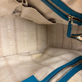 Gucci Diamante Bright Blue Leather Top Handle Bag