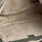 Gucci Brown Snakeskin Trim Large Raffia Positano Tote