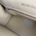 Balenciaga Furry Hourglass 2Way Handbag Beige