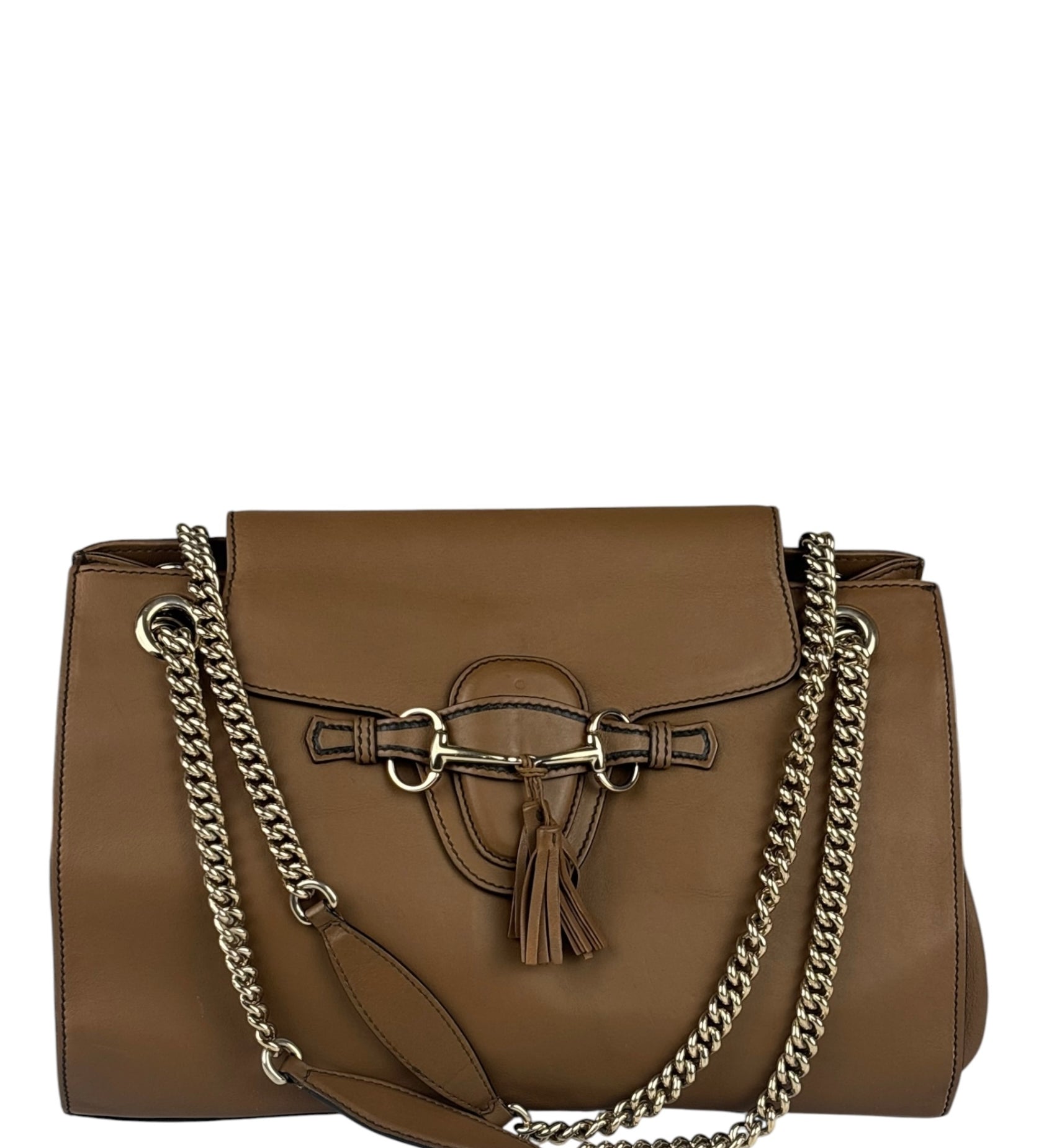 Gucci Beige Leather Emily Shoulder Bag