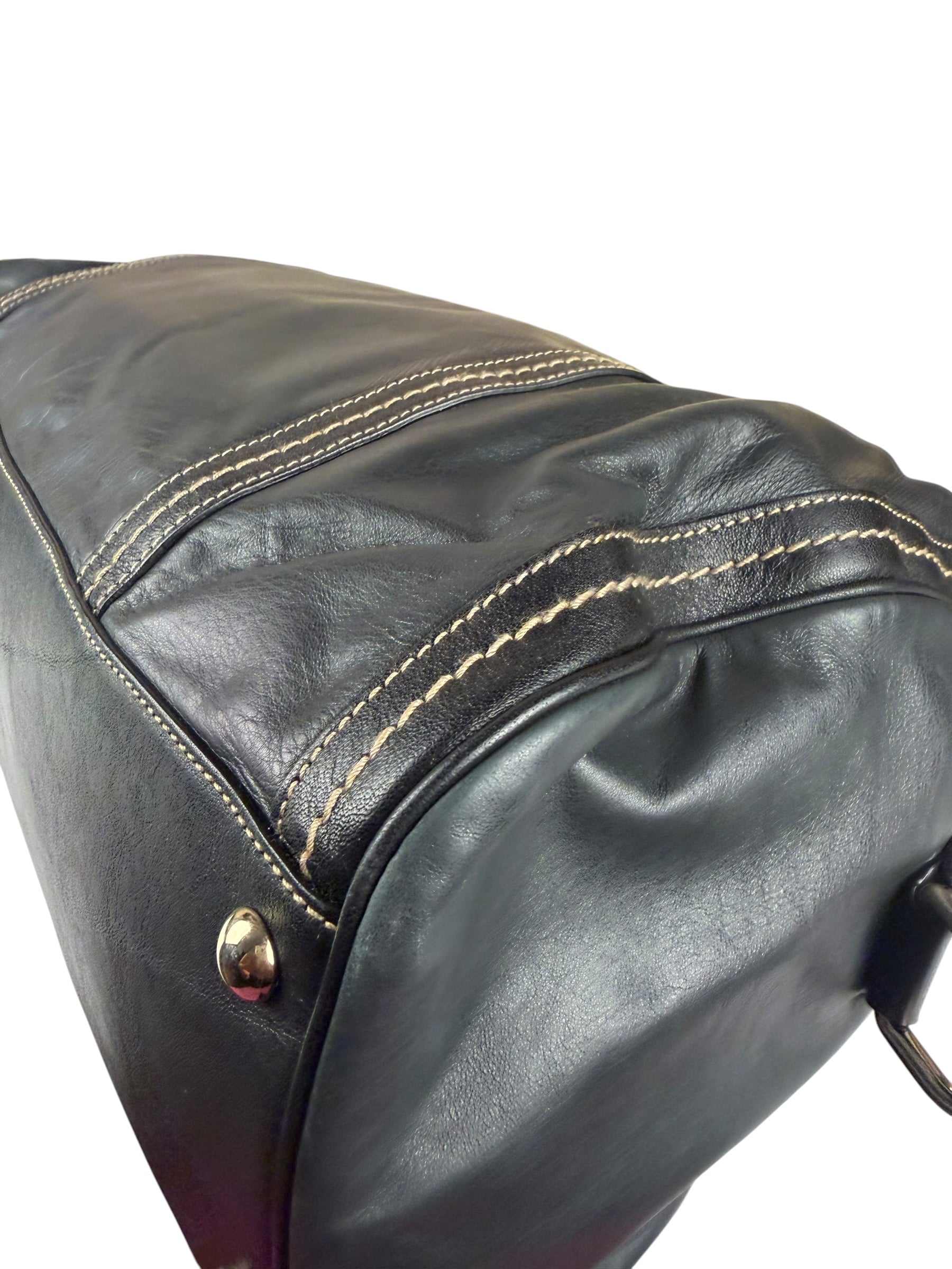 Gucci Bicolor Leather Duchessa Boston Bag