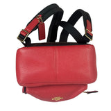 Coach Red Pebbled Mini Charlie Backpack