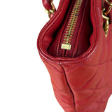 Chanel Vintage Red Quilted Lambskin Shoulder Bag 1989