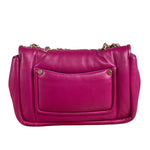 Chanel Fuchsia Pink Leather Puffy Flap Bag 2019