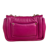 Chanel Fuchsia Pink Leather Puffy Flap Bag 2019