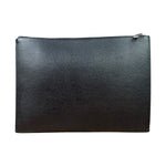 Yves Saint Laurent Black Grain De Poudre Zipped Tablet Holder