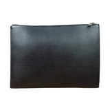 Yves Saint Laurent Black Grain De Poudre Zipped Tablet Holder
