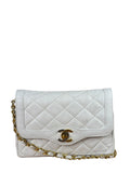 Chanel Vintage White Quilted Leather Flap Bag 1986
