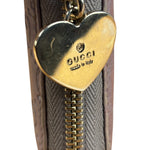 Gucci GG Embossed Metallic Lilac Leather Long Wallet