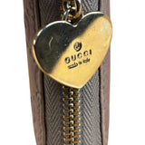 Gucci GG Embossed Metallic Lilac Leather Long Wallet