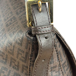 Fendi Brown Leather Zucca Mamma Baguette