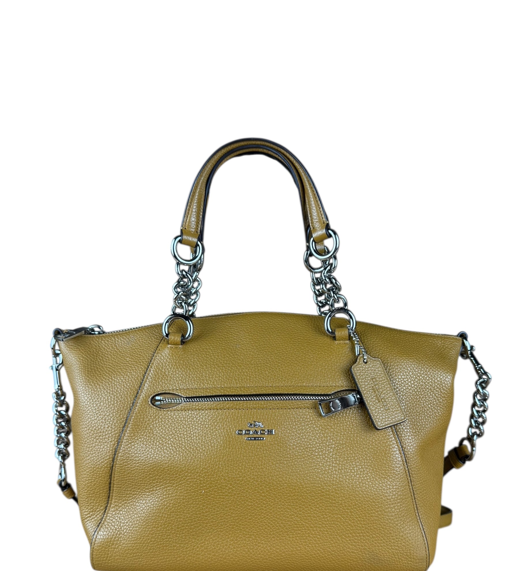 Coach Orange Leather Shoulder Bag