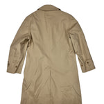 Burberry Vintage Khaki Plaid Lined Mid-Length Coat