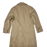 Burberry Vintage Khaki Plaid Lined Mid-Length Coat