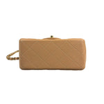 Chanel Beige Quilted Lambskin Mini Flap Bag 2023