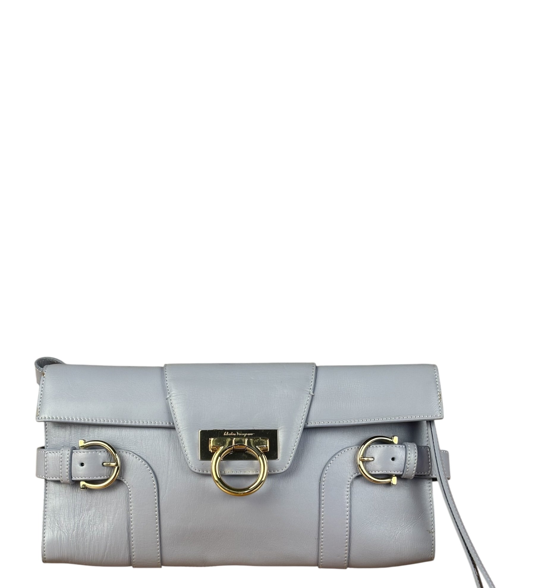 Salvatore Ferragamo Lavender Motherwell Clutch