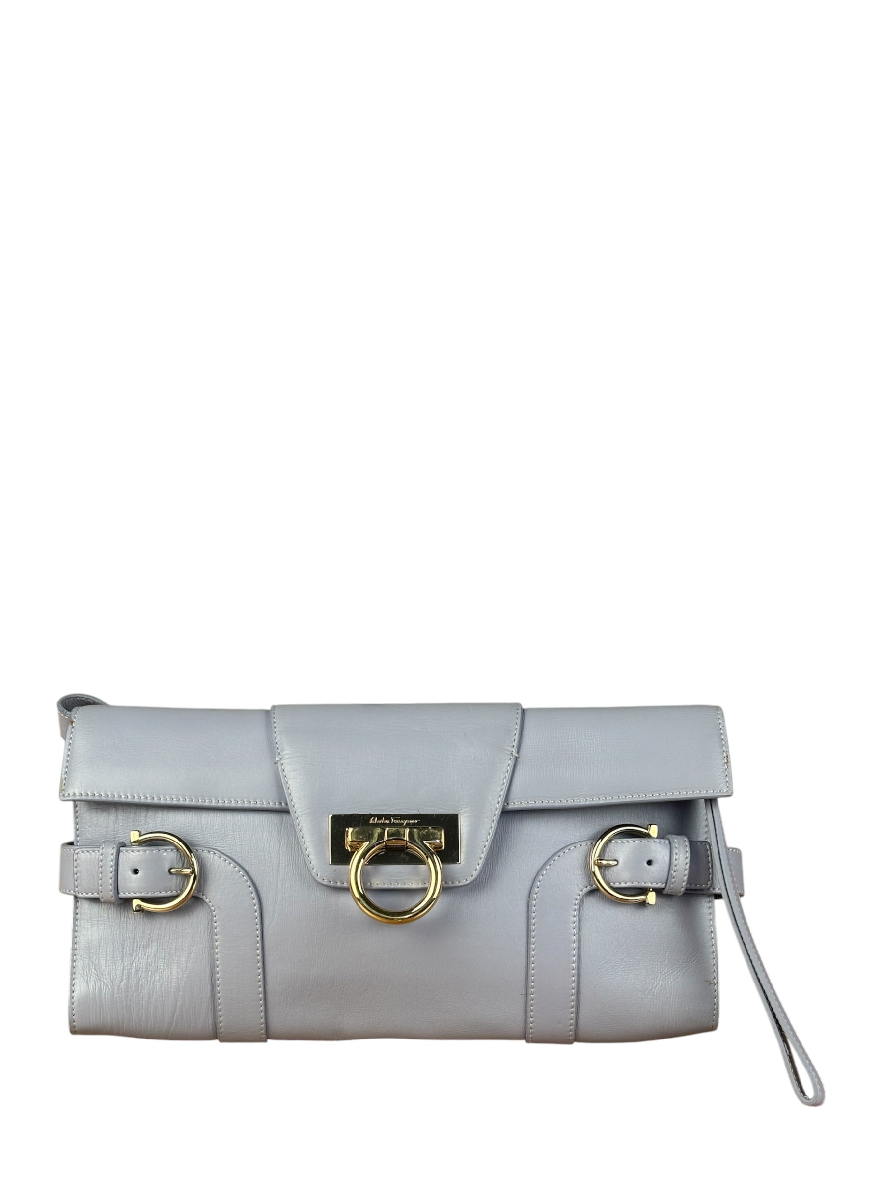 Salvatore Ferragamo Lavender Motherwell Clutch
