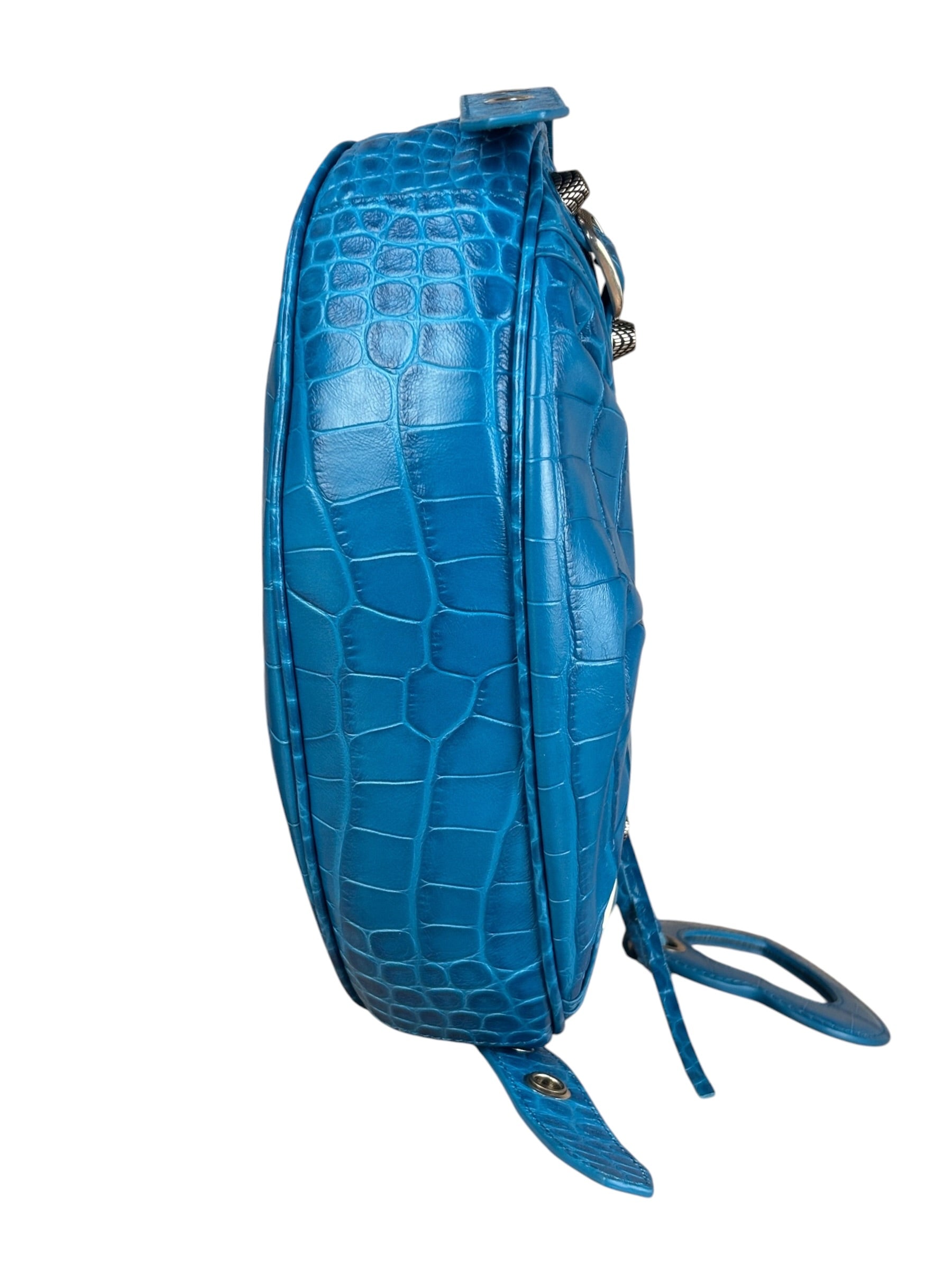 Balenciaga Lilac Croc Embossed Le Cagole XS