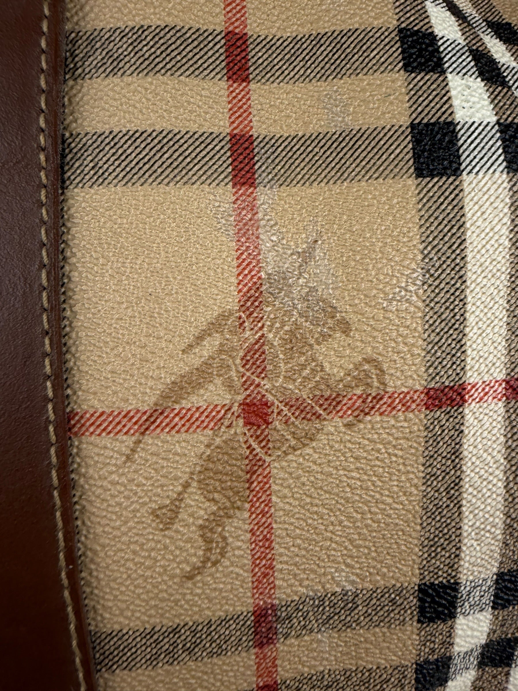 Burberry Vintage House Check Duffel Bag