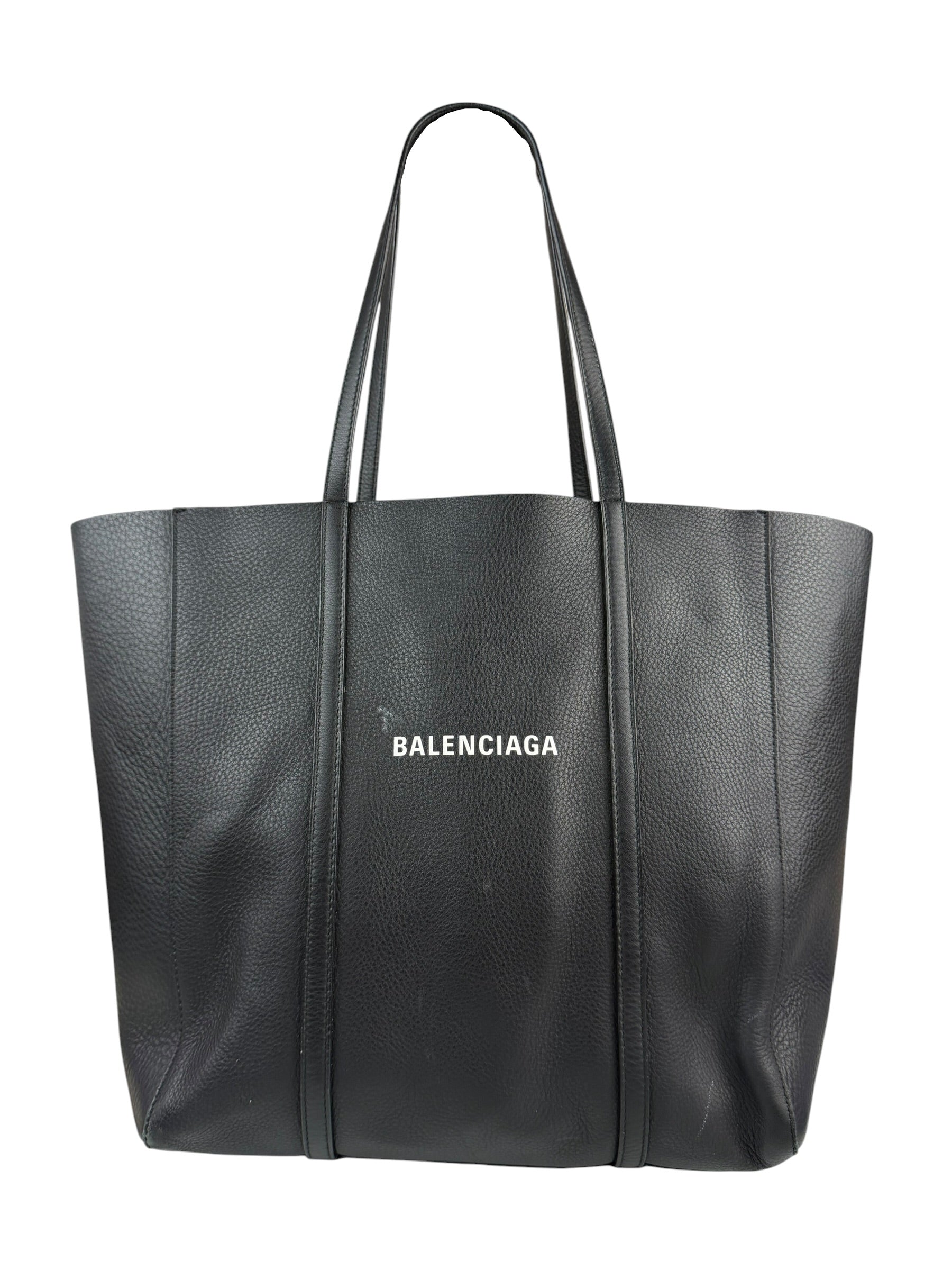 Balenciaga Black Leather Tote Bag