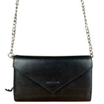 Balenciaga Black Leather Flap Wallet on Chain Bag