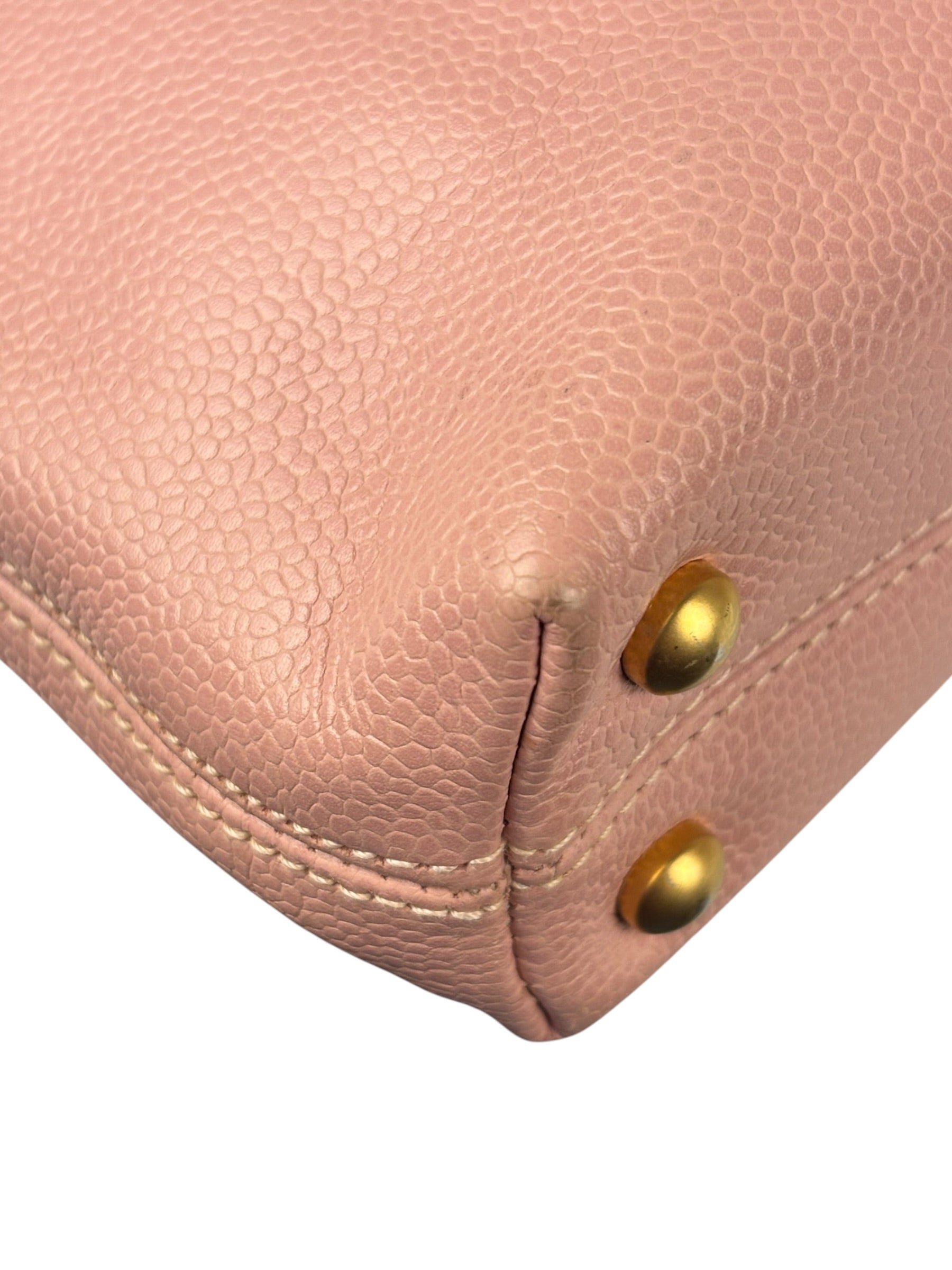 Chanel CC Pink Caviar Leather Mini Tote Bag 2004