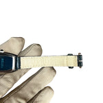 Seiko Quartz Rounded Rectangular Dial Navy Croc Strap