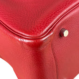 Hermes Rouge Clemence Leather Lindy 34