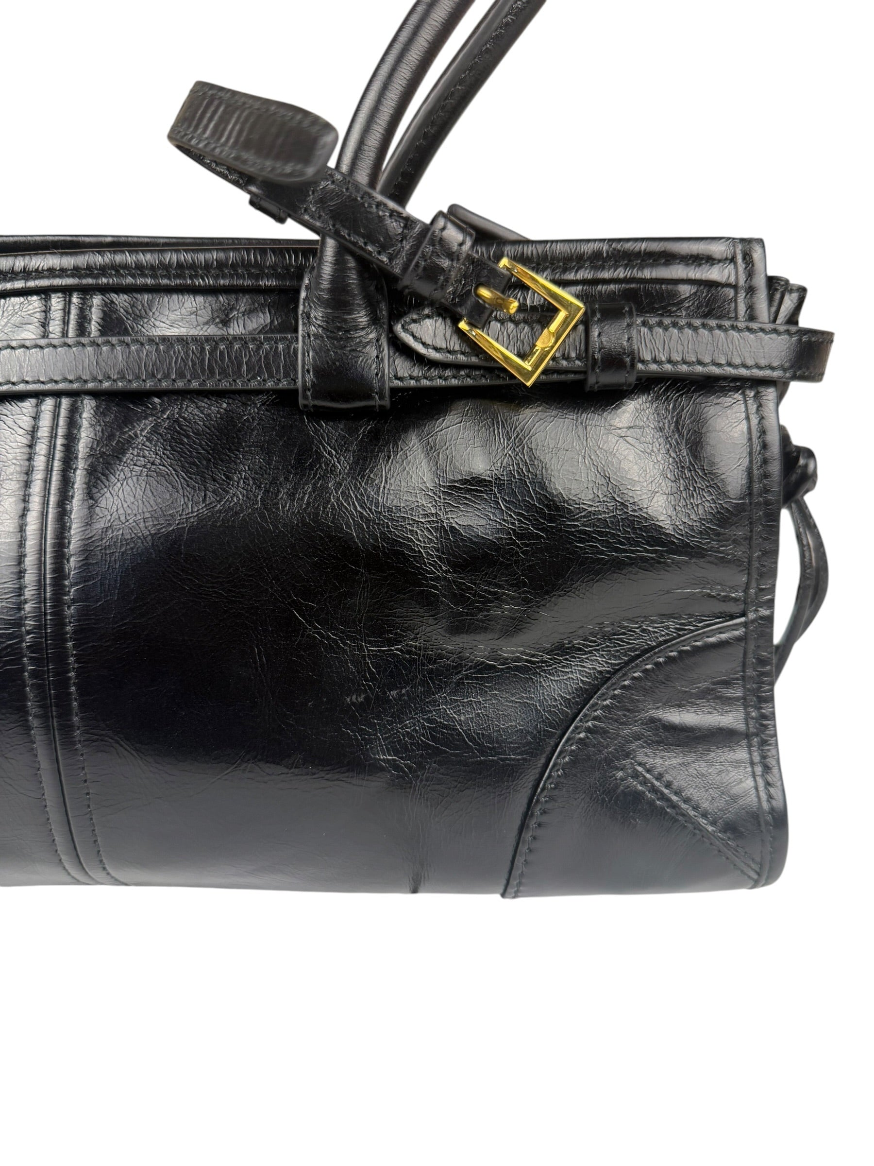 Prada Black Bonnie Calfskin Shoulder Bag