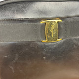 Salvatore Ferragamo Black Leather Vara Bow Crossbody Bag