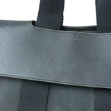 Hermes Black Canvas Leather Valparaiso Handbag