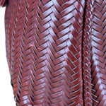 Polo Ralph Lauren Red Woven Leather Tote