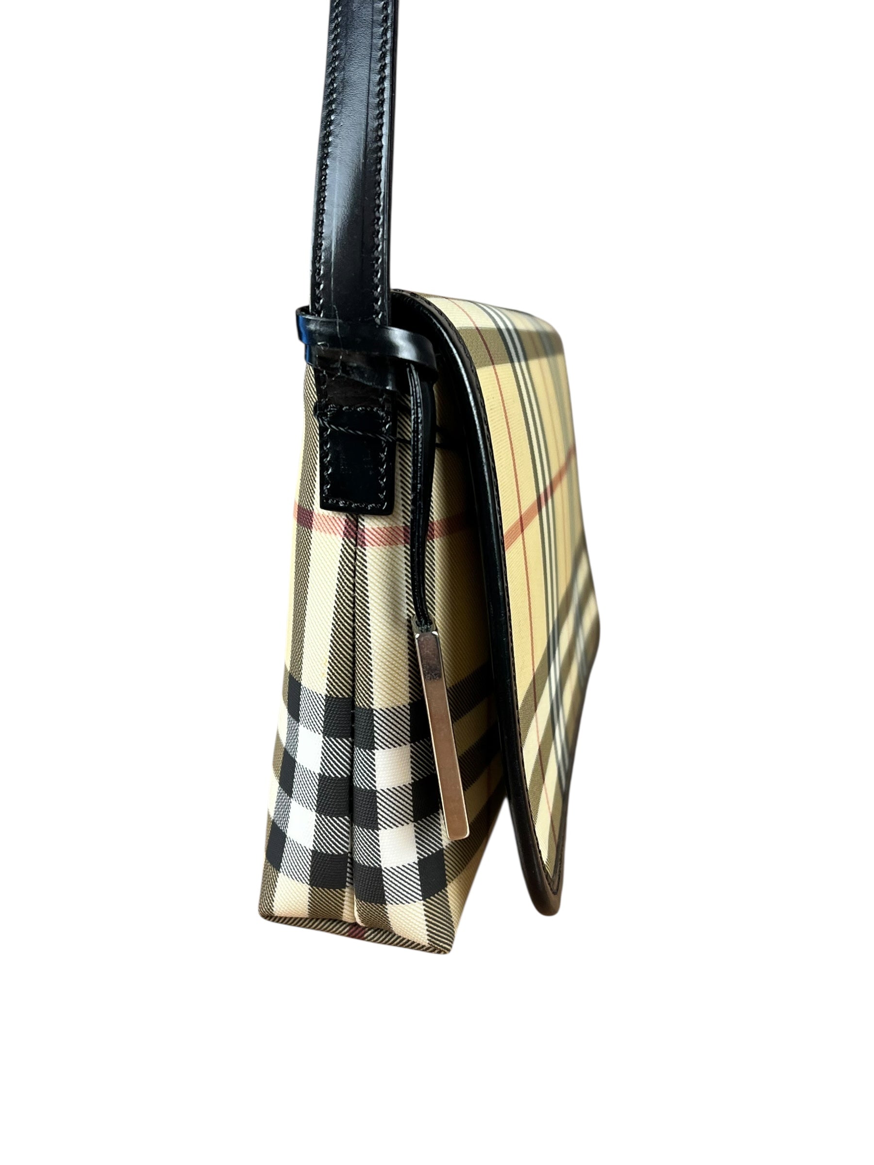 Burberrys Nova Check Flap Shoulder Bag