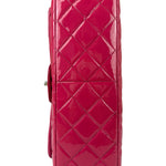 Chanel Hot Pink Large Patent Leather Double Flap Shoulder Bag 2014