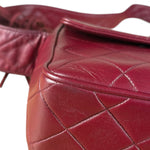 Chanel Vintage Burgundy Quilted Leather CC Camera Bag