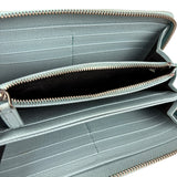 Bvlgari Blue Leather Long Zippy Wallet