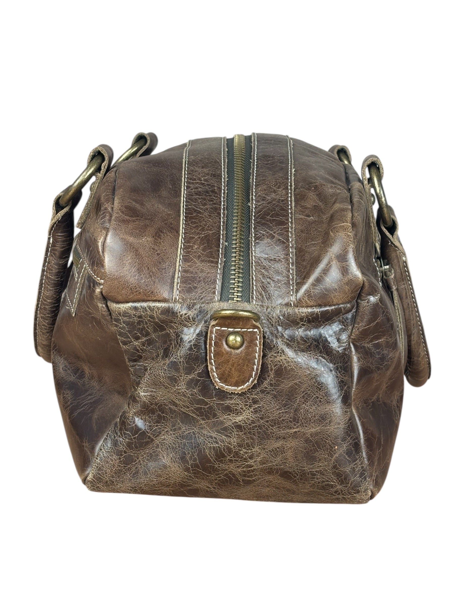 Balenciaga Vintage Brown Leather Moto Handbag