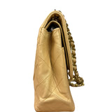 Chanel Beige Quilted Leather Two-Toned Double Flap Bag '94-'96