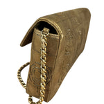 Chanel 2002 Gold Retro Tale East West Chain Flap