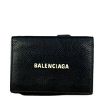 Balenciaga Black Leather Cash Mini Wallet