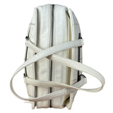 Chanel White Chocolate Bar Quilted Caviar LAX Bowler Bag 2004