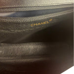 Chanel Black Pebbled Leather Curved Flap 1997