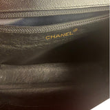 Chanel Black Pebbled Leather Curved Flap 1997