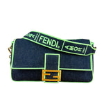 Fendi Denim Baguette NM 2Way Handbag