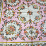 Christian Dior Baby Pink Flower Pattern Silk Scarf