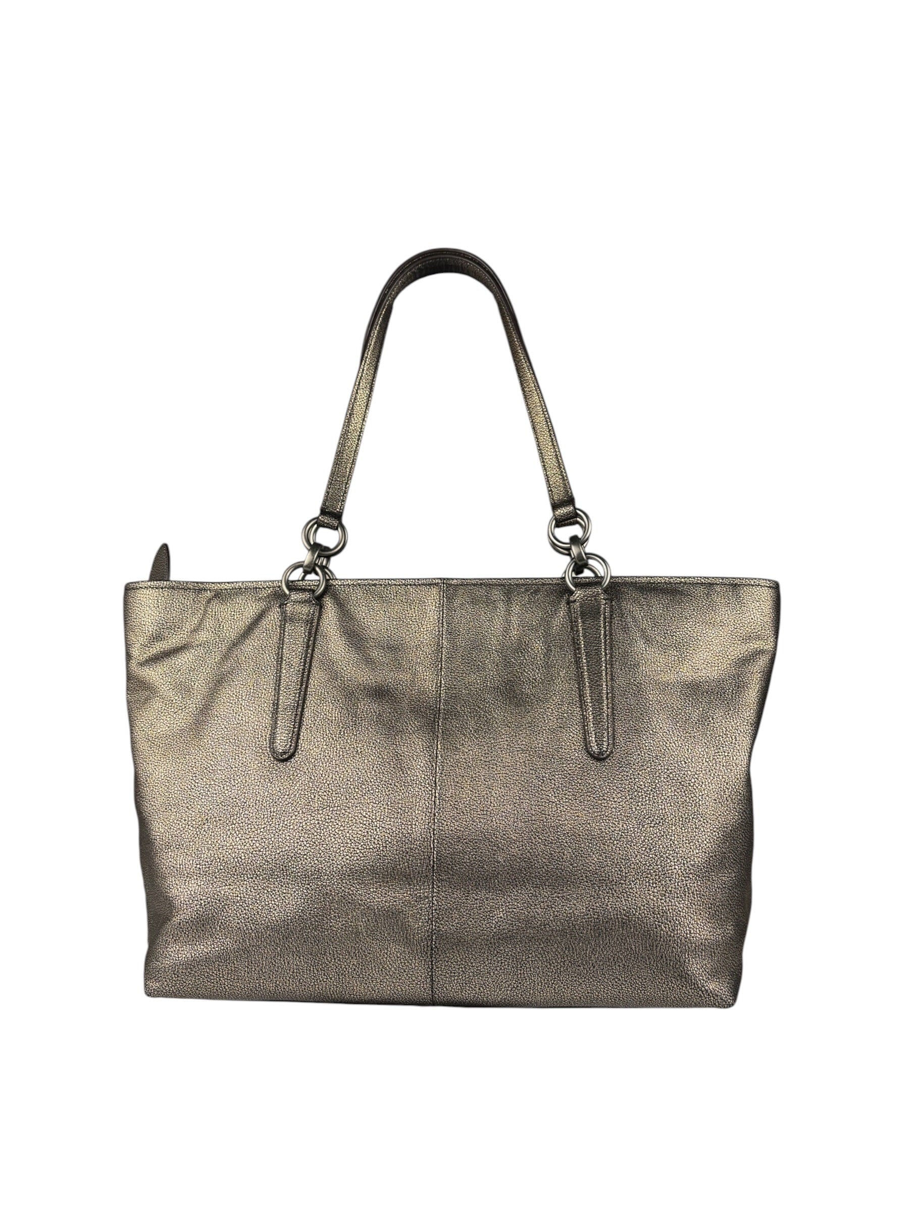 Coach Metallic Bronze Leather Chicago Ellis Tote Bag